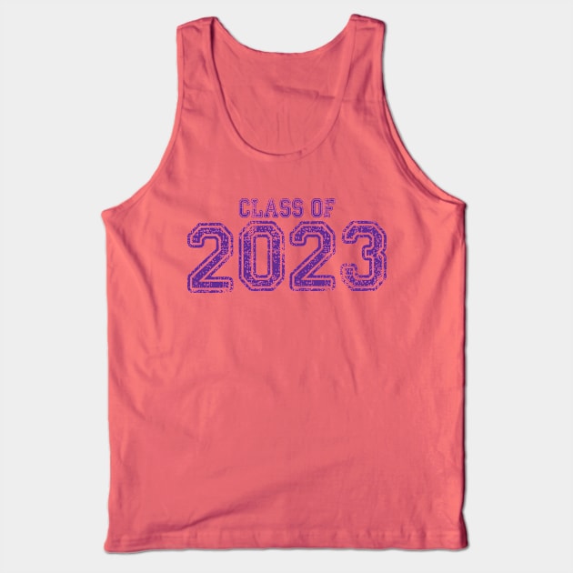 Varsity Purple Class of 2023 Tank Top by Jitterfly